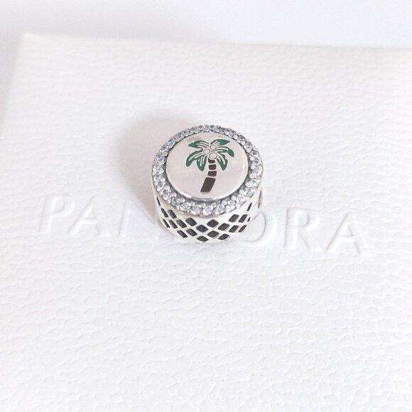 Pandora Palm Tree Coconuts Charm Bead S925 Silver with box - Picture 8 of 9